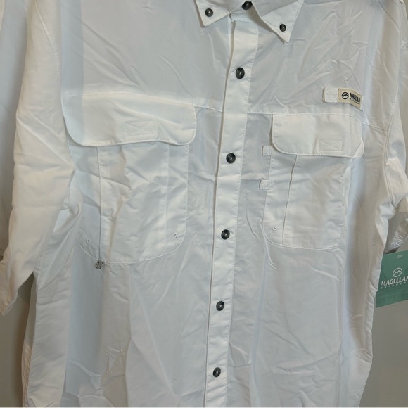 Men’s Magellan Outdoors Short Sleeve Laguna Madre Fishing Shirt, XL, White - Picture 4 of 8